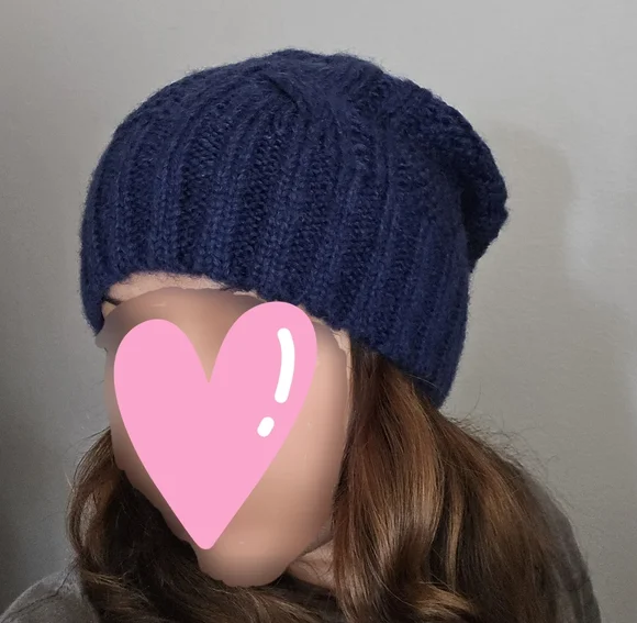 Cozy Blue Knit Beanie - Picture 6 of 9